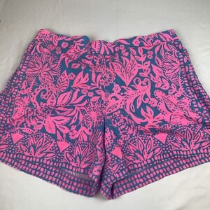 Lilly Pulitzer Women's XL Neilah Shorts 5" Aura Pink Leaf An Impression Sz XL